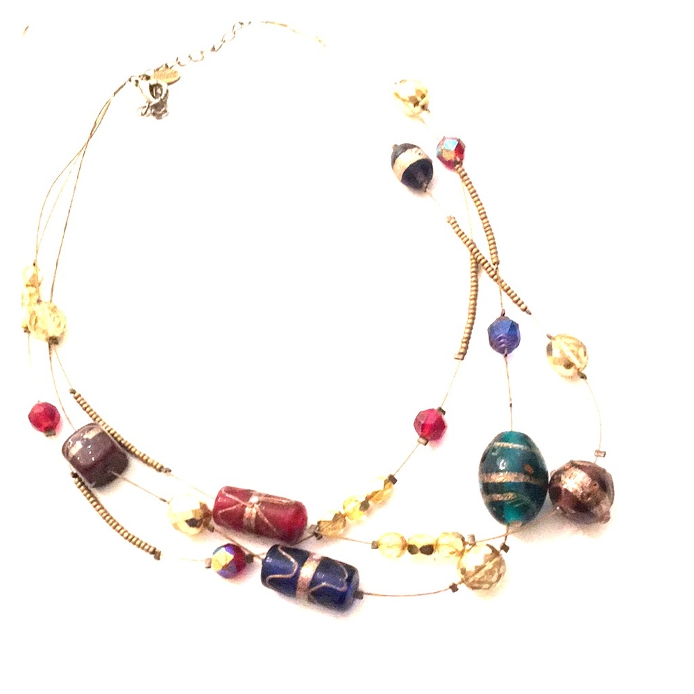 Chico’s Venetian glass floating necklace. Gorgeous